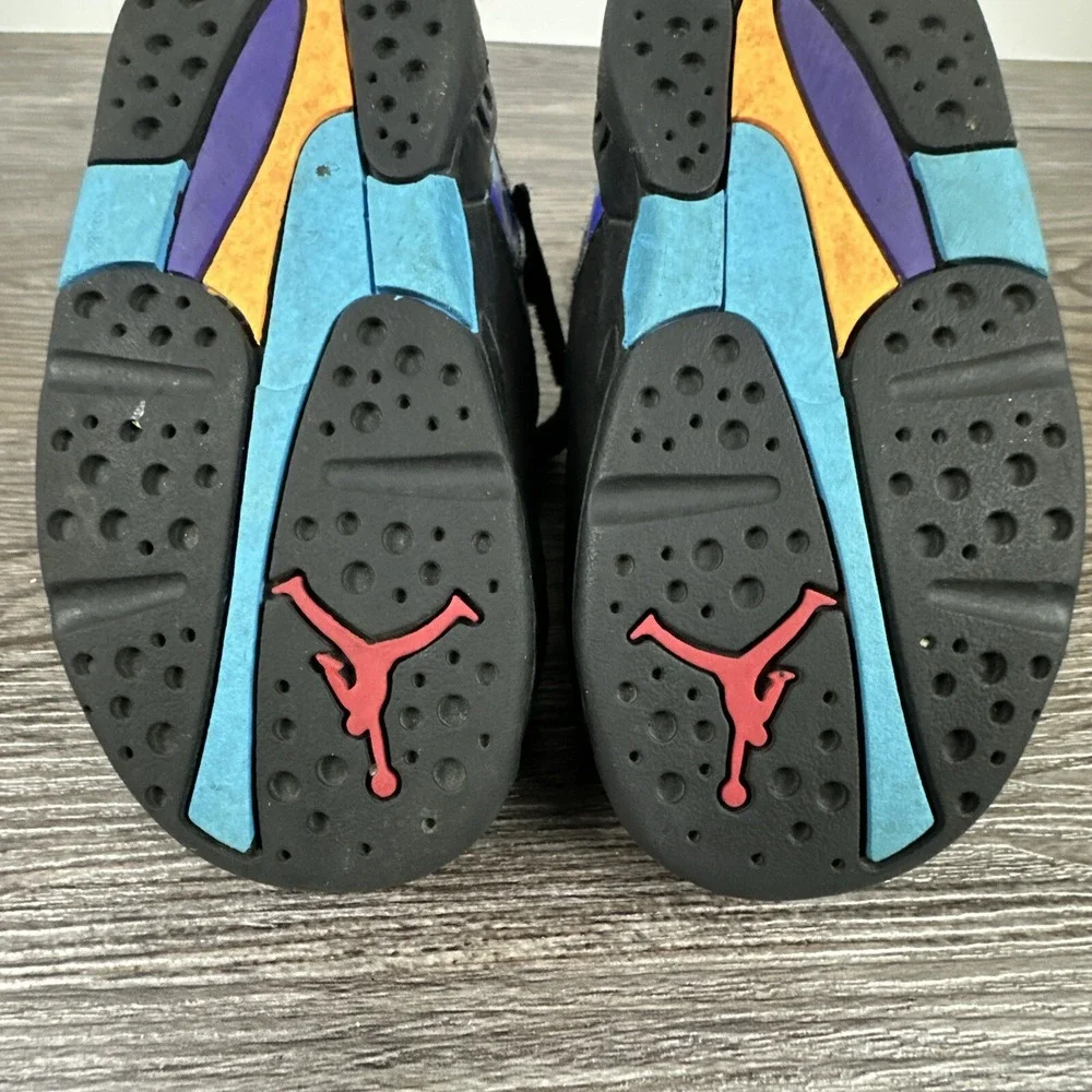 Nike Air Jordan 8 Retro Aqua TD 305360-025‎ Toddler Size 8C Black Purple Teal
